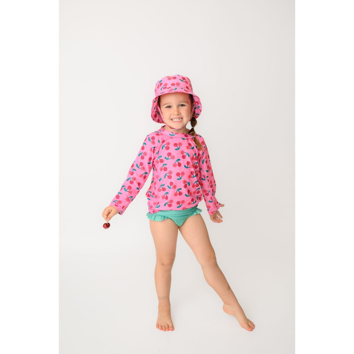 Baby/Toddler Girls Swim Top & Bikini Bottoms Set - Cherry
