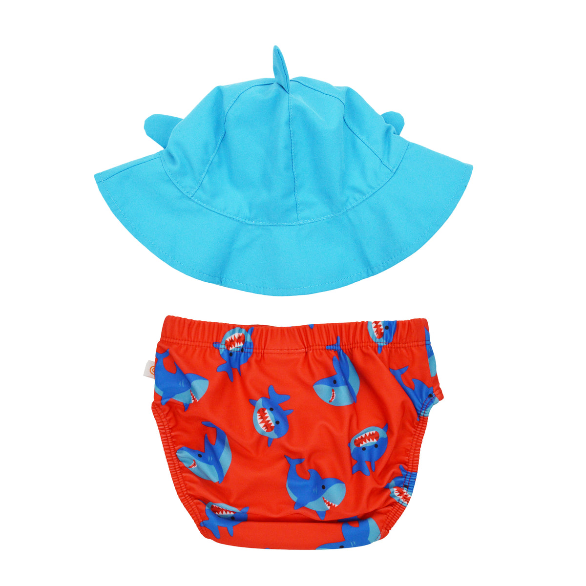 Baby Swim Diaper & Sun Hat Set - Sherman the Shark (Rev)