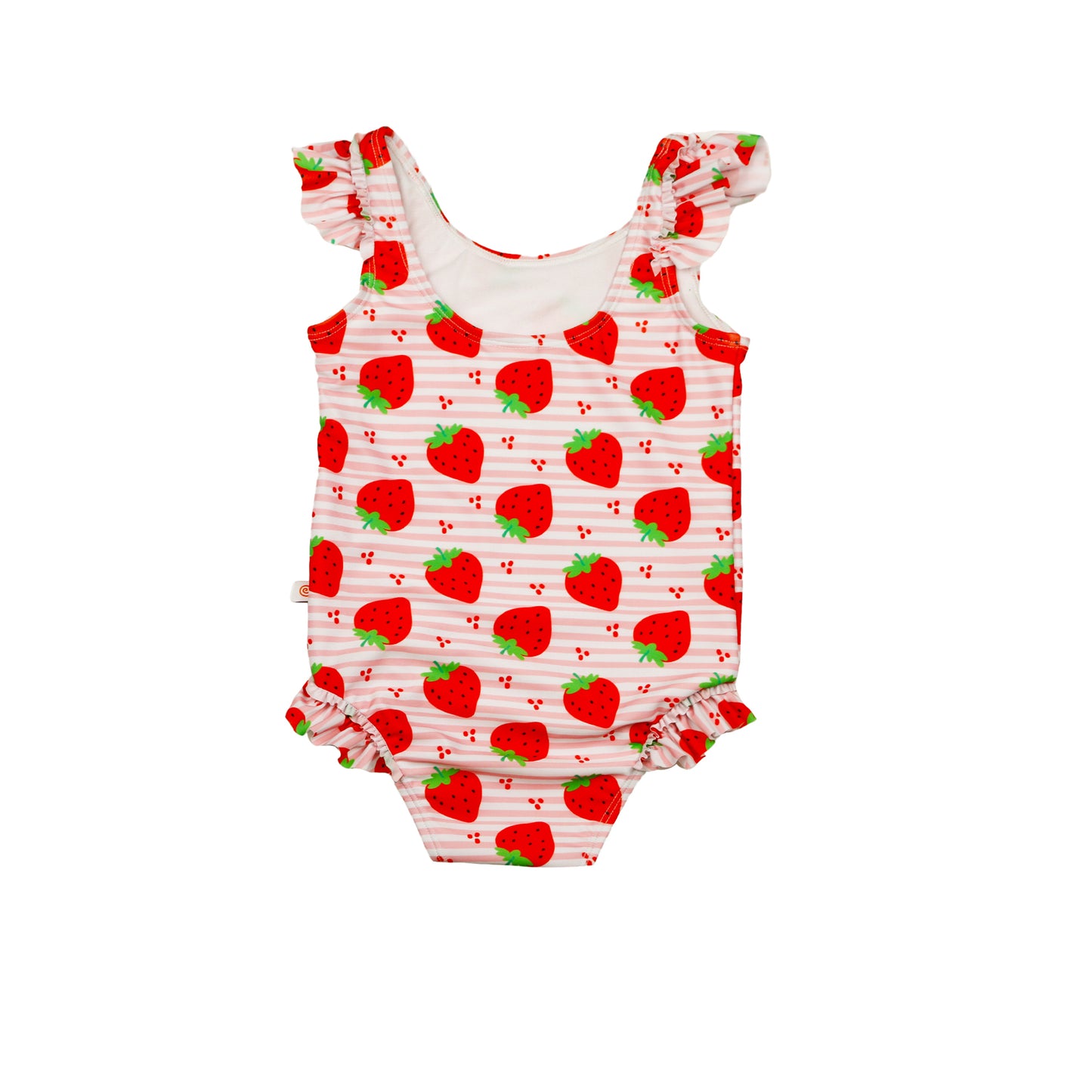 Baby Ruffled One Piece Swimsuit - Strawberry
