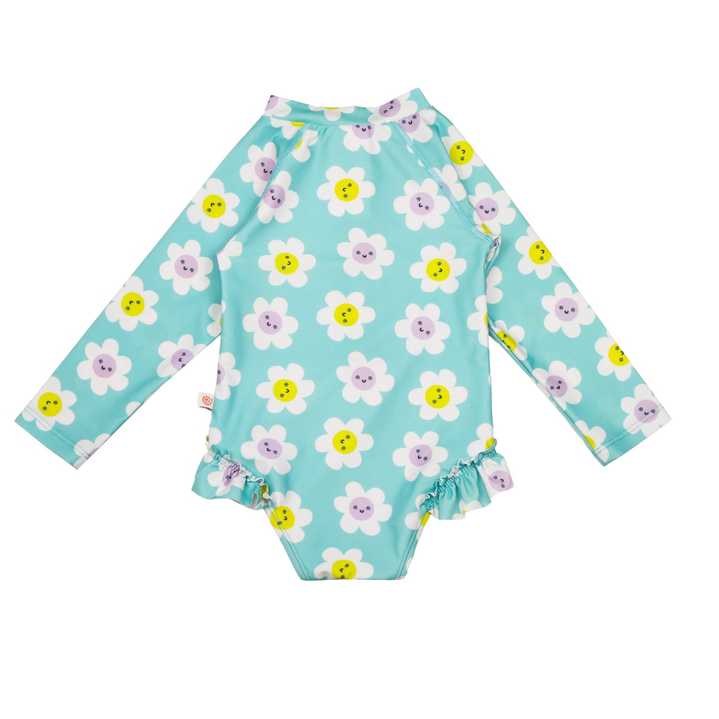 Baby/Toddler Girls Rash Guard One Piece Ruffled Swimsuit - Daisy