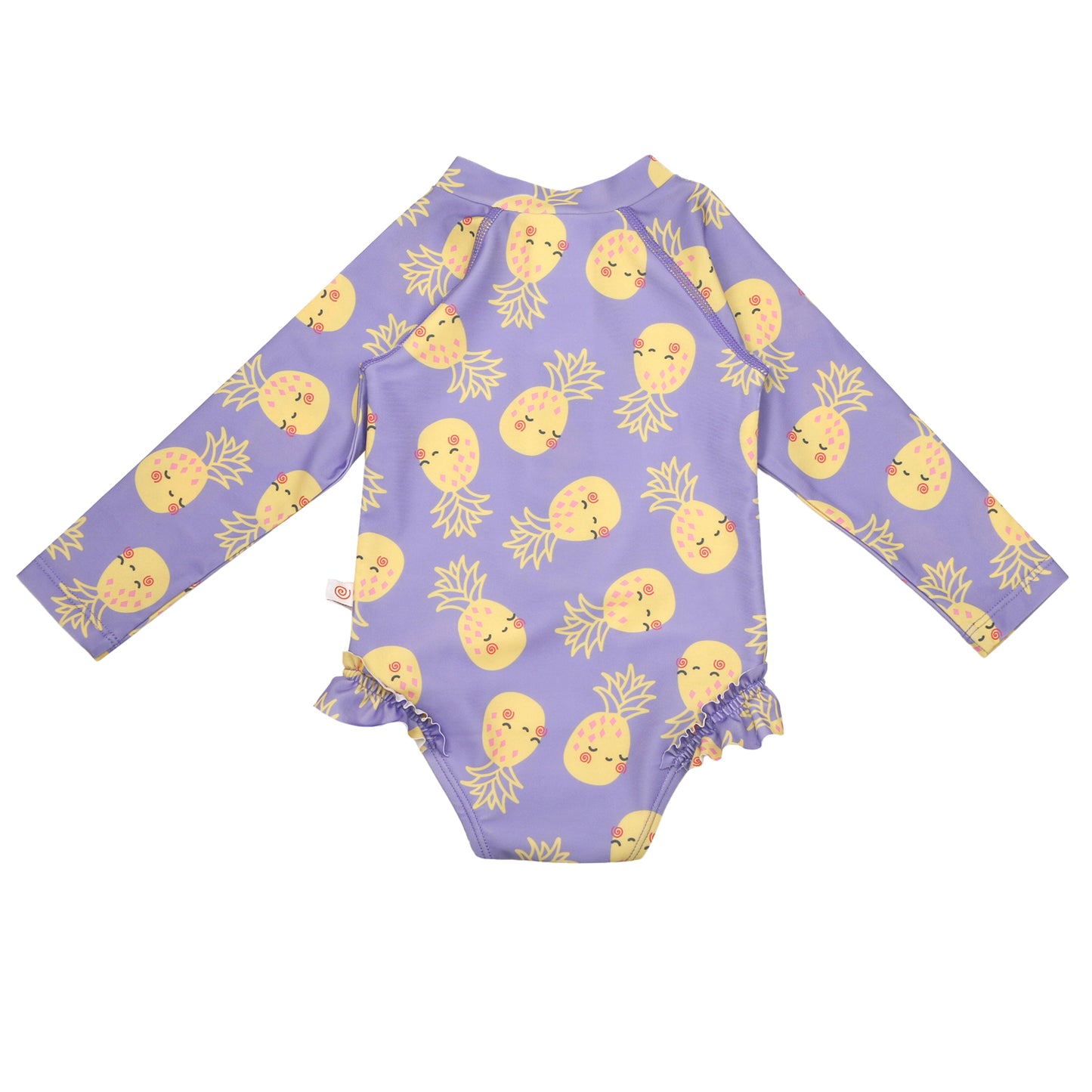 Baby/Toddler Girls Rash Guard One Piece Ruffled Swimsuit - Pineapple