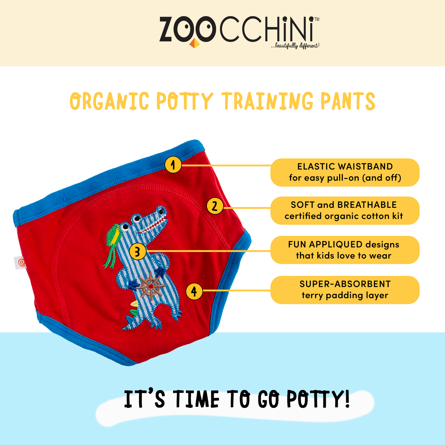 Toddler Organic Potty Training Pants (3-pk) - Maritime Mates