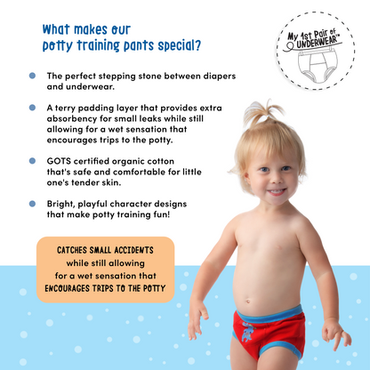 Toddler Organic Potty Training Pants (3-pk) - Pirate Pals