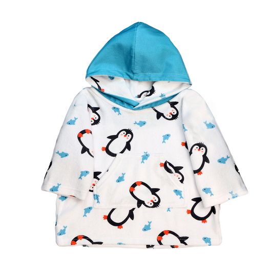 Baby Terry Swim Coverup - Parker the Penguin **PRE-ORDER (Orders will ship in full early March '25)**