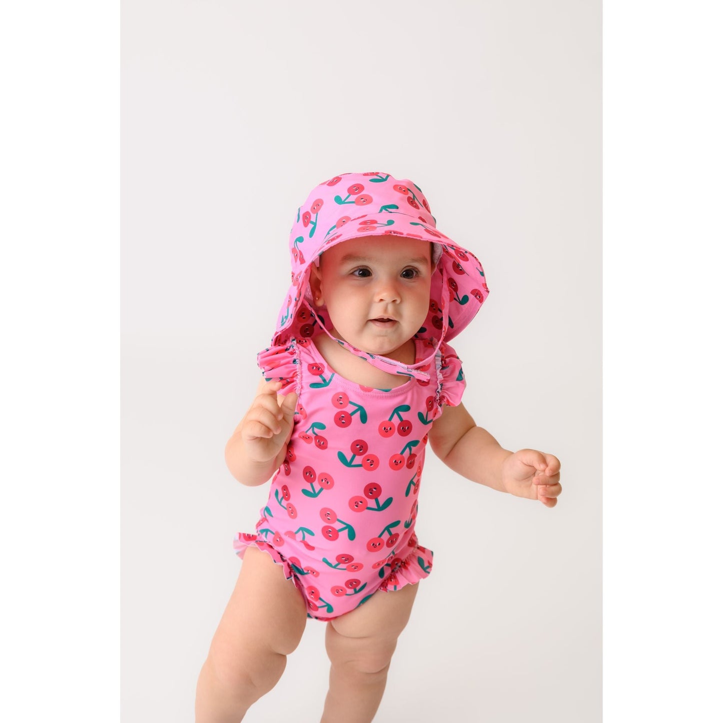 Baby/Toddler Printed Bucket Sun Hat - Cherry