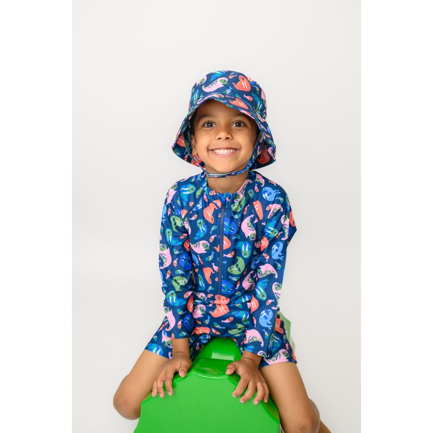 Baby/Toddler Rash Guard One Piece Printed Swimsuit - Wally the Walrus