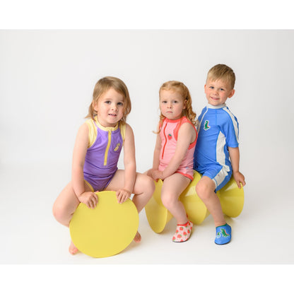 Girls Baby/Toddler Sleeveless One Piece Solid Swimsuit - Strawberry