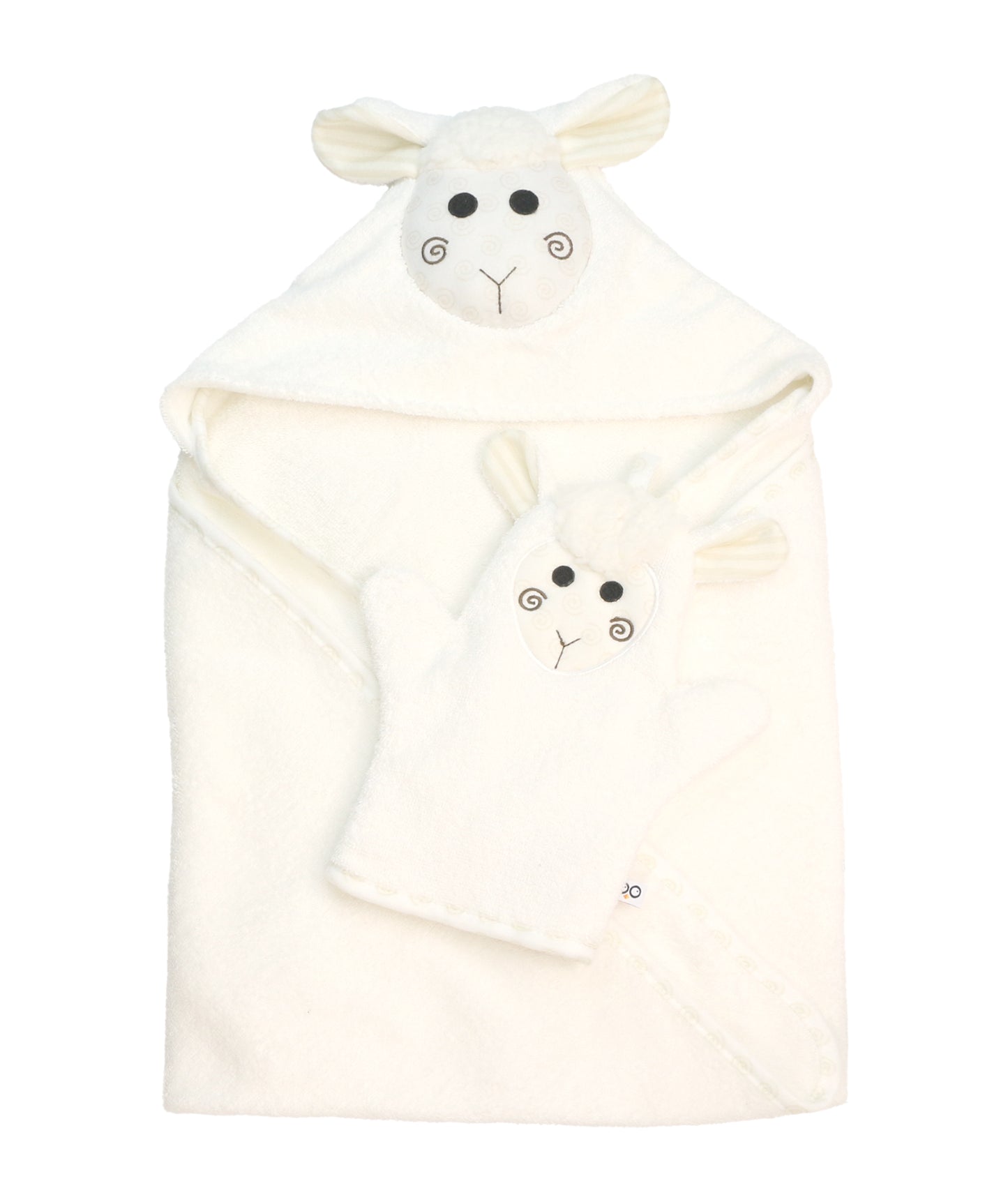 Baby Plush Terry Hooded Bath Towel - Lucky the Lamb **PRE-ORDER (Orders will ship in full early March '25)**