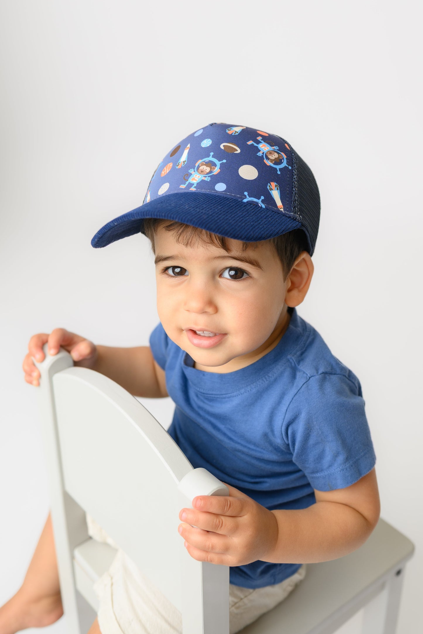 **2026 PRE-ORDER** ZOOxFJK Toddler/Kids Printed Ball Cap - Space Monkey
