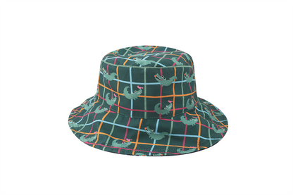 **2026 PRE-ORDER** ZOOxFJK Baby/Kids Reversible Patterned Sun Hat - Space Monkey | Alligator