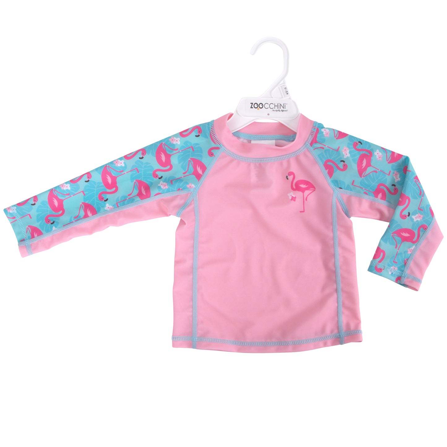 Baby Rash Guard Long Sleeve Swim Top - Flamingo