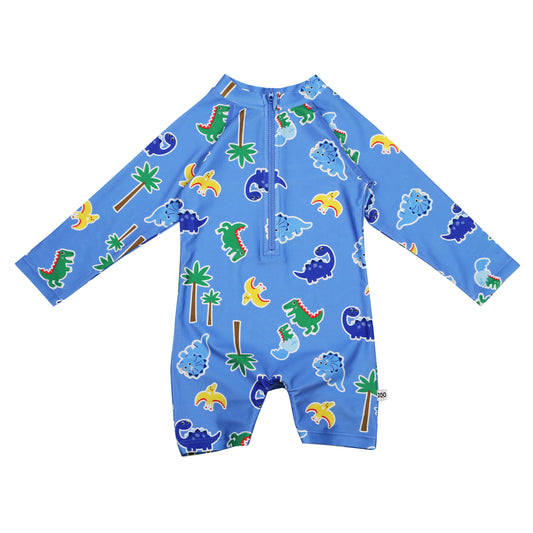 Baby/Toddler Rash Guard One Piece Printed Swimsuit - Devin the Dino & Friends