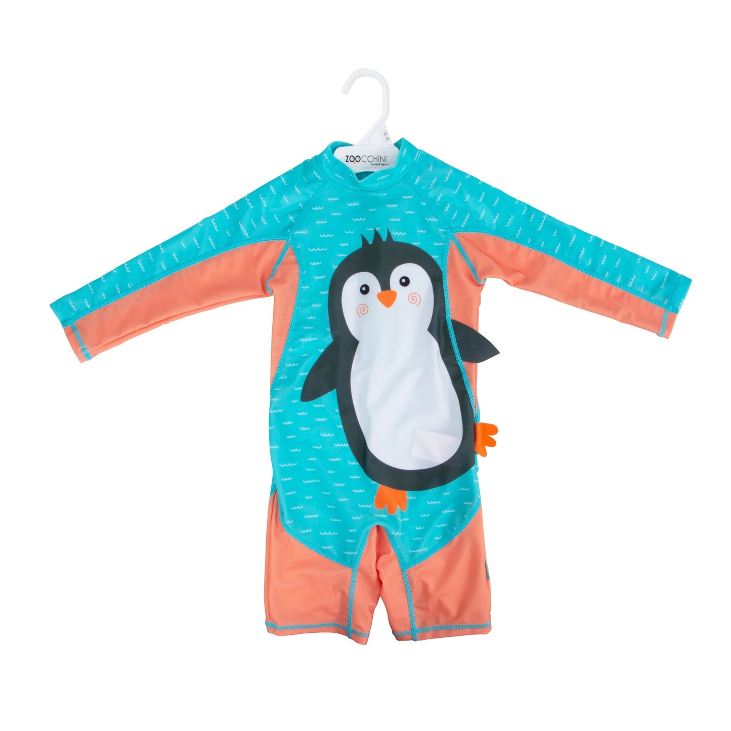 Baby/Toddler Rash Guard One Piece Swimsuit - Parker the Penguin