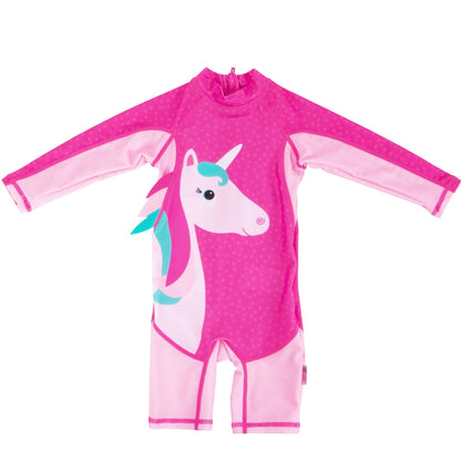 Baby/Toddler Rash Guard One Piece Swimsuit - Una the Unicorn