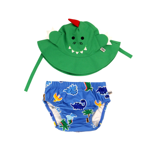 Baby Swim Diaper & Sun Hat Set - Devin the Dino & Friends **PRE-ORDER (Orders will ship in full early March '25)**