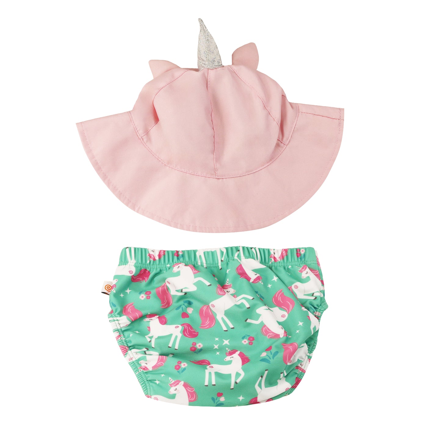 **2026 PRE-ORDER** Baby Swim Diaper & Sun Hat Set - Unity the Unicorn