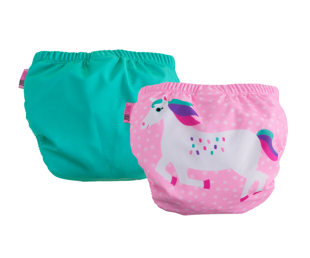 Baby/Toddler Reuseable Swim Diaper Set (2 Pcs) - Unicorn