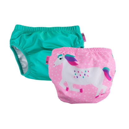 Baby/Toddler Reuseable Swim Diaper Set (2 Pcs) - Unicorn