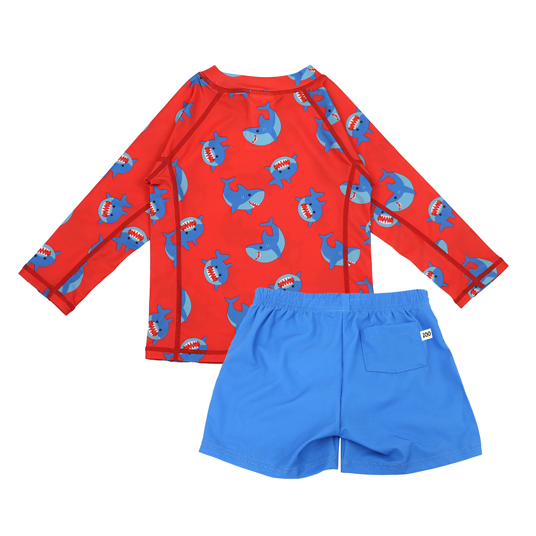 Baby/Toddler Boys Swim Top & Swim Shorts Set - Sherman the Shark **PRE-ORDER (Orders will ship in full early March '25)**