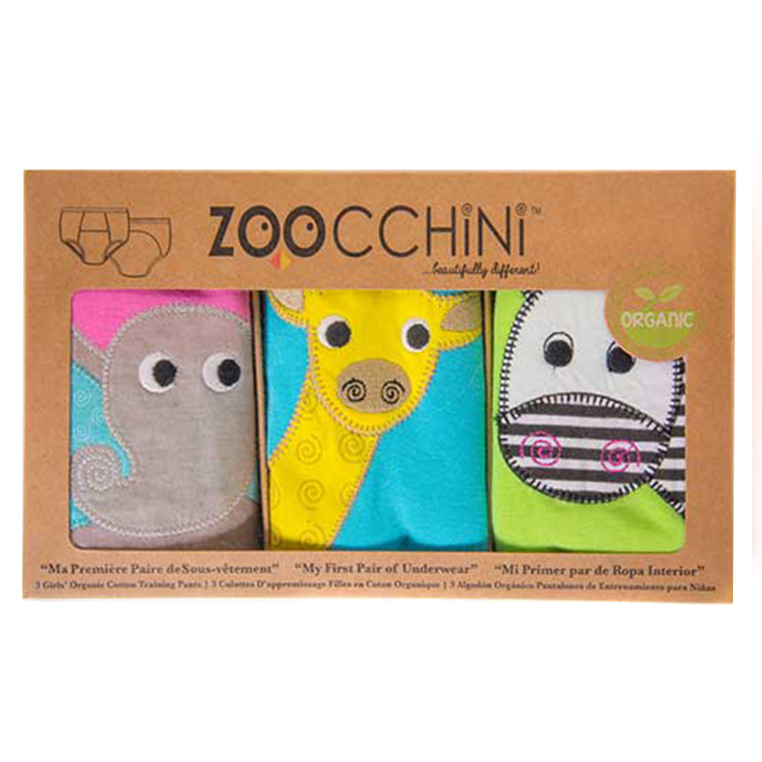 Toddler Organic Potty Training Pants (3-pk) - Safari Friends