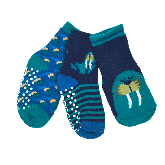 **2026 PRE-ORDER** Baby/Toddler Terry Socks Set (3-pk) - Wally the Walrus