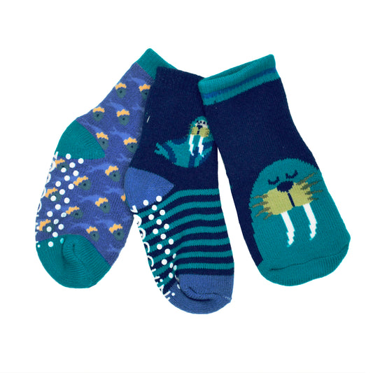 **2026 PRE-ORDER** Baby/Toddler Terry Socks Set (3-pk) - Wally the Walrus