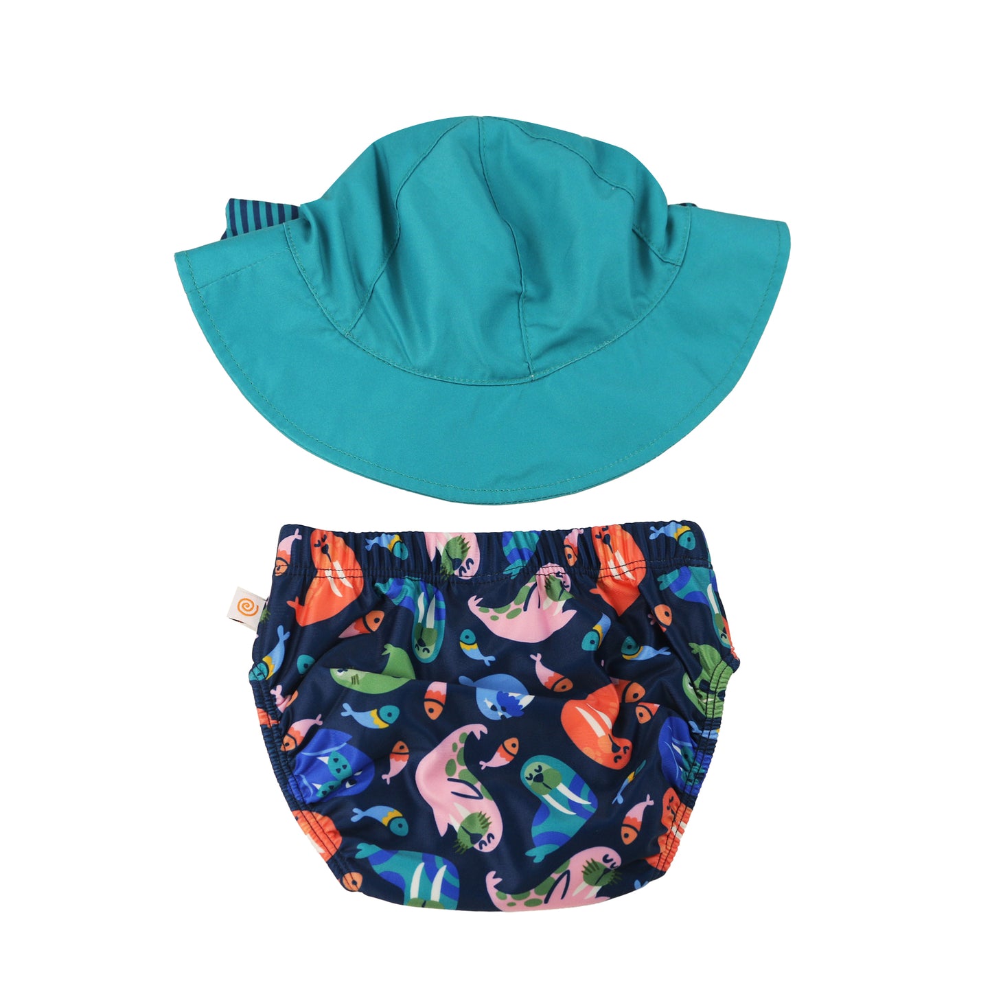 **2026 PRE-ORDER** Baby Swim Diaper & Sun Hat Set - Wally the Walrus