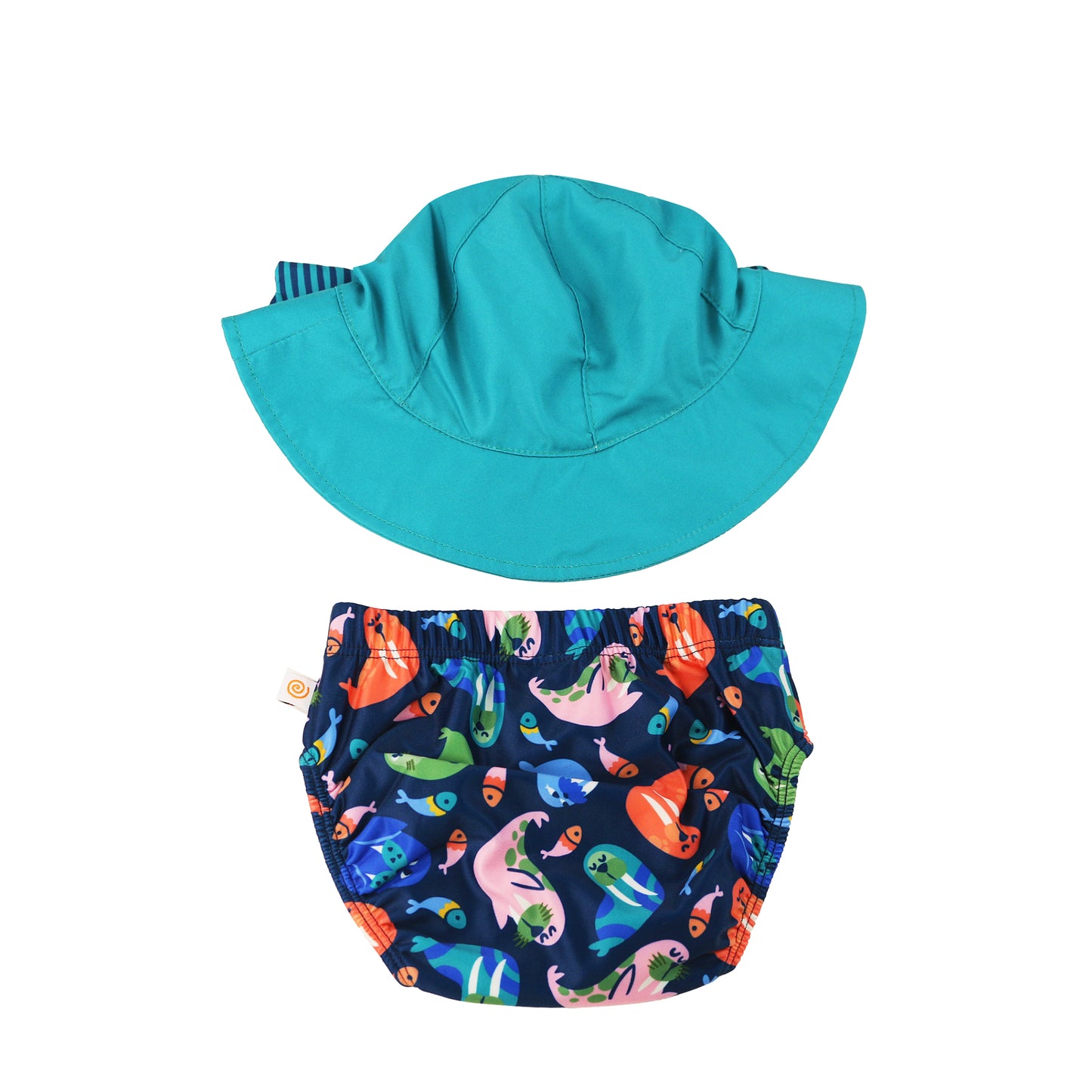 **2026 PRE-ORDER** Baby Swim Diaper & Sun Hat Set - Wally the Walrus