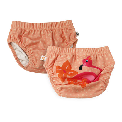 **2026 PRE-ORDER** Baby/Toddler Reuseable Swim Diaper Set (2 Pcs) - Franny the Flamingo