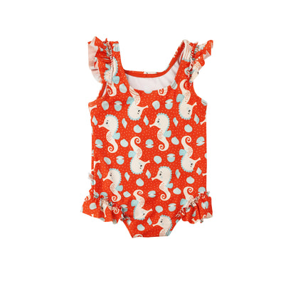 Baby Ruffled One Piece Swimsuit - Sally the Seahorse (NEW!)