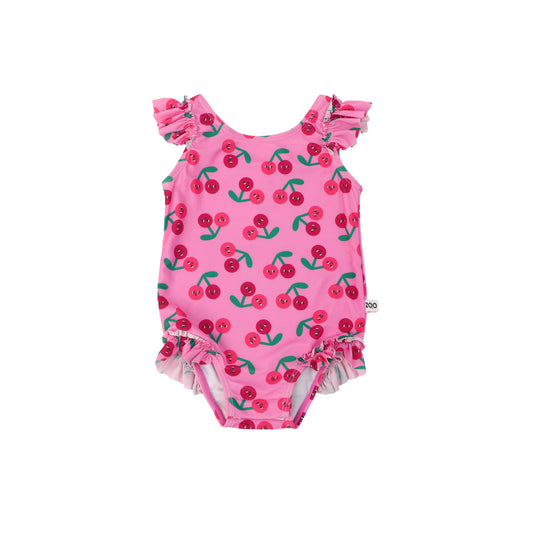 **2026 PRE-ORDER** Baby Ruffled One Piece Swimsuit - Cherry