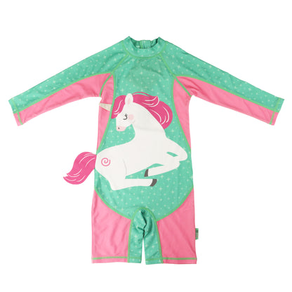 **2026 PRE-ORDER** Baby/Toddler Rash Guard One Piece Swimsuit - Unity the Unicorn