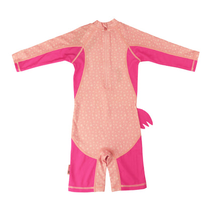 **2026 PRE-ORDER** Baby/Toddler Rash Guard One Piece Swimsuit - Franny the Flamingo