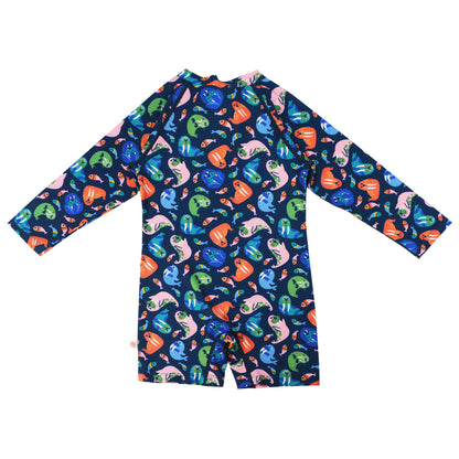 Baby/Toddler Rash Guard One Piece Printed Swimsuit - Wally the Walrus