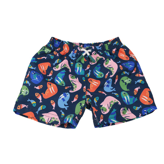 Boys Baby/Toddler Printed Swim Shorts - Wally the Walrus
