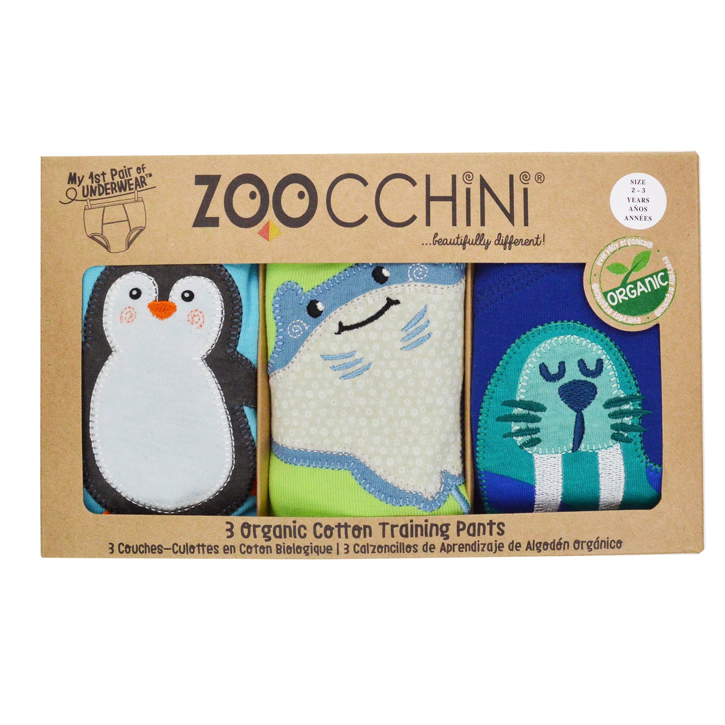 Toddler Organic Potty Training Pants (3-pk) - Sea Crew