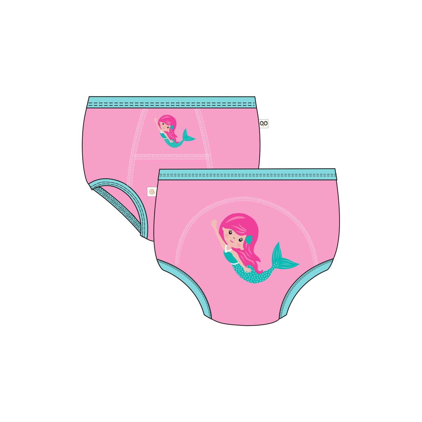 **2026 PRE-ORDER** Toddler Organic Potty Training Pants (3-pk) - Mermaids