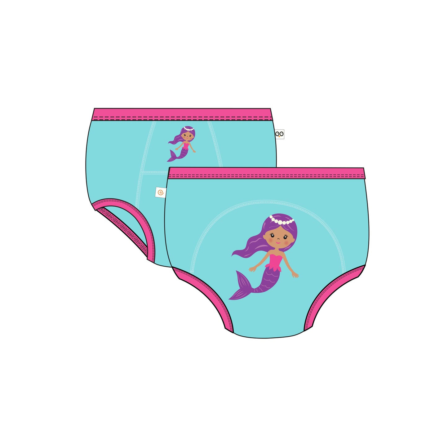 **2026 PRE-ORDER** Toddler Organic Potty Training Pants (3-pk) - Mermaids
