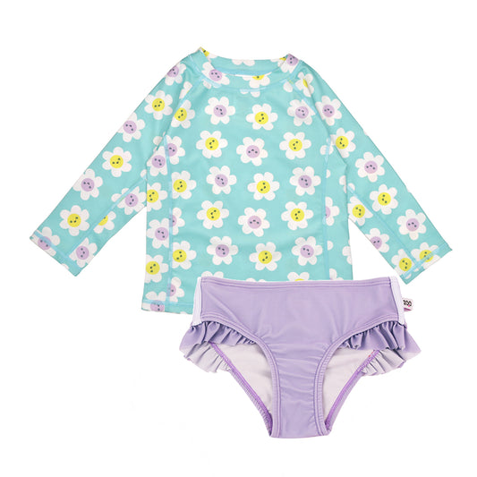 Baby/Toddler Girls Swim Top & Bikini Bottoms Set - Daisy