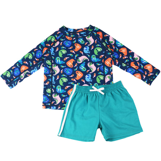 Baby/Toddler Boys Swim Top & Swim Shorts Set - Wally the Walrus