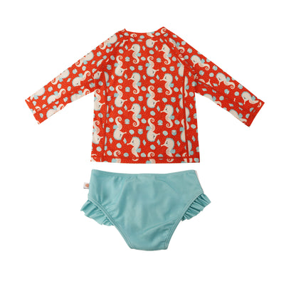 **2026 PRE-ORDER** Baby/Toddler Girls Swim Top & Bikini Bottoms Set - Sally the Seahorse