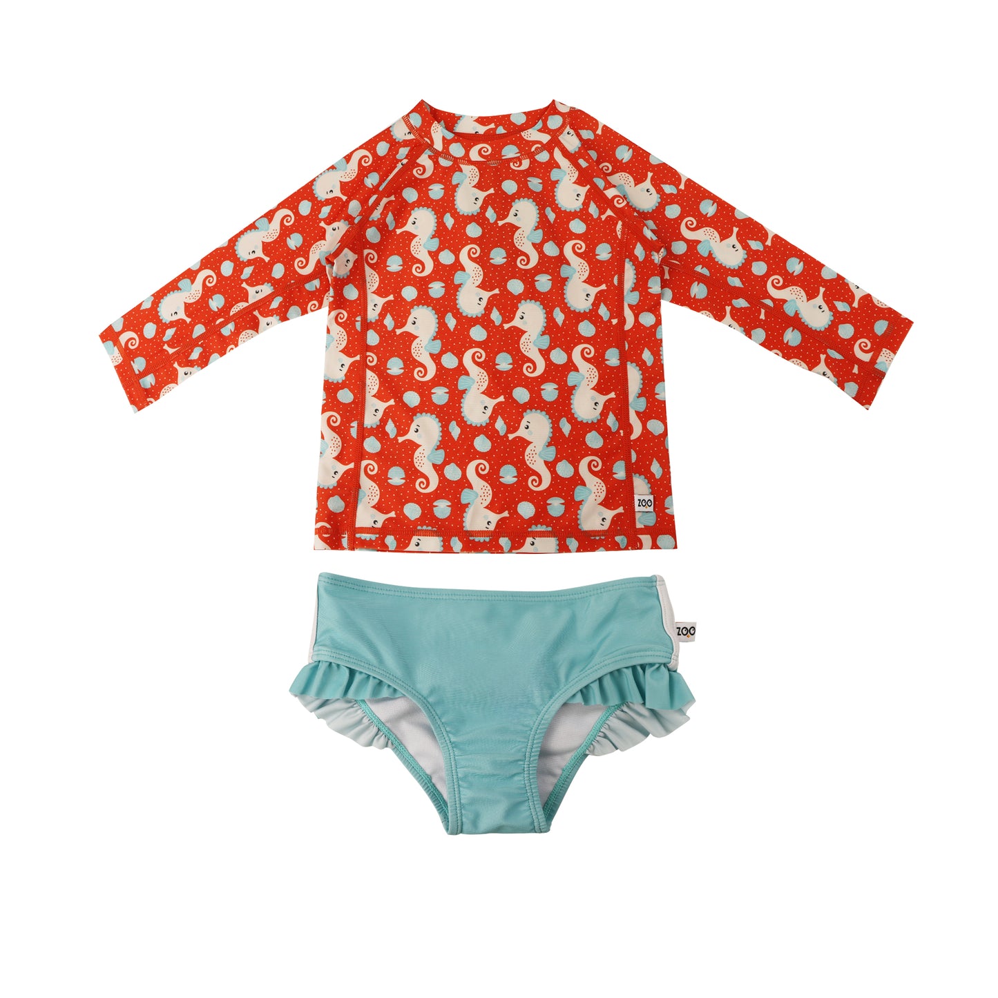 **2026 PRE-ORDER** Baby/Toddler Girls Swim Top & Bikini Bottoms Set - Sally the Seahorse