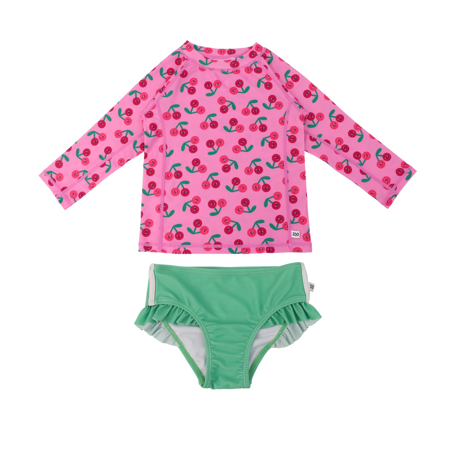 **2026 PRE-ORDER** Baby/Toddler Girls Swim Top & Bikini Bottoms Set - Cherry