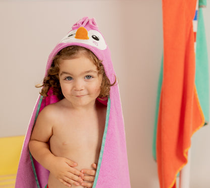 Baby Plush Terry Hooded Bath Towel - Penny the Penguin