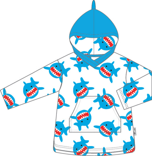 Baby Terry Swim Coverup - Sherman the Shark (New) **PRE-ORDER (Orders will ship in full early March '25)**