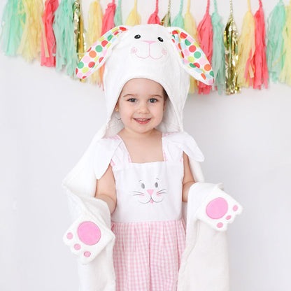 ZOOCCHINI Kids Plush Terry Hooded Bath Towel - Bella the Bunny-2