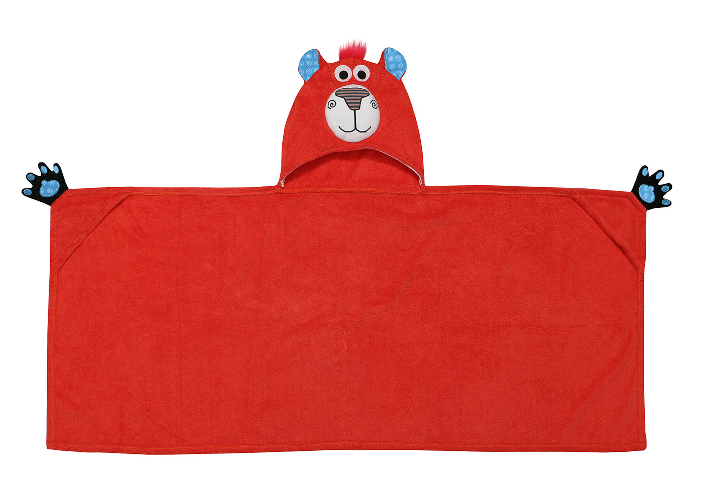 ZOOCCHINI Kids Plush Terry Hooded Bath Towel - Bosley the Bear