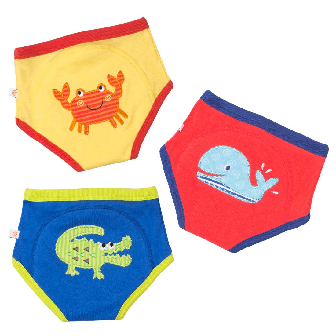 ZOOCCHINI Boys 3 Piece Organic Potty Training Pants Set - Ocean Friends-3