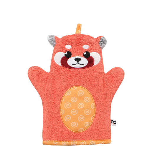 Baby Plush Terry Bath Mitt - Remi the Red Panda