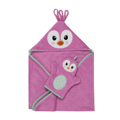 Baby Plush Terry Bath Mitt - Penny the Penguin